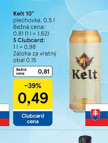 Kelt 10° plechovka, 0.5l