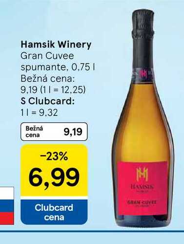 Hamsik Winery Gran Cuvee spumante, 0,75 l