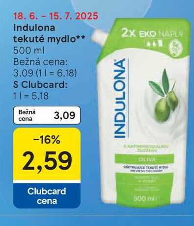Indulona tekuté mydlo 500 ml
