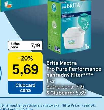 Brita Maxtra Pro Pure Performance náhradný filter 1 ks 