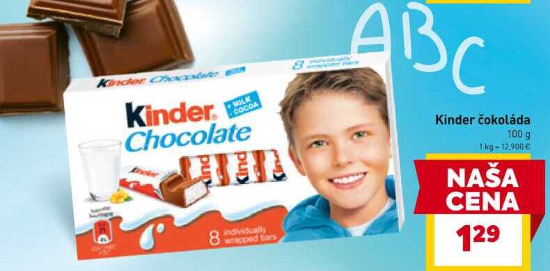 Kinder čokoláda 100 g