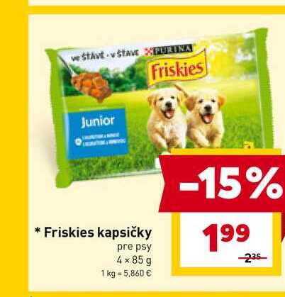 Friskies kapsičky pre psy 4x85g 