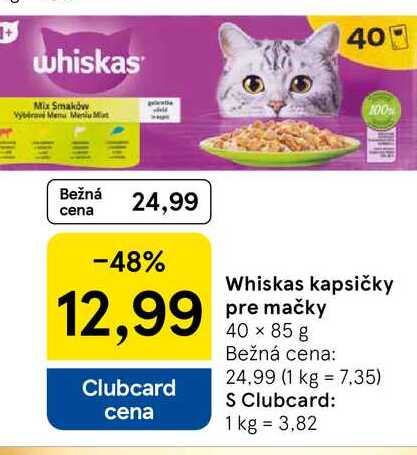 Whiskas kapsičky pre mačky 40 × 85 g 