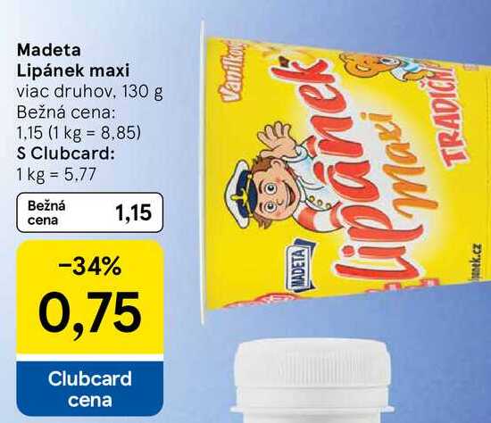 Madeta Lipánek maxi viac druhov 130 g