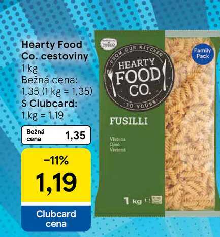 Hearty Food Co. cestoviny 1 kg 