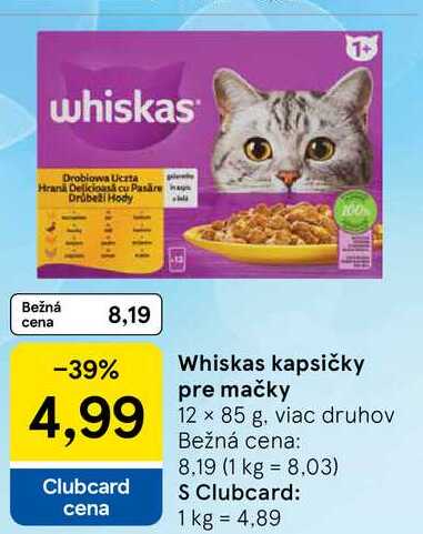Whiskas kapsičky pre mačky 12 x 85 g