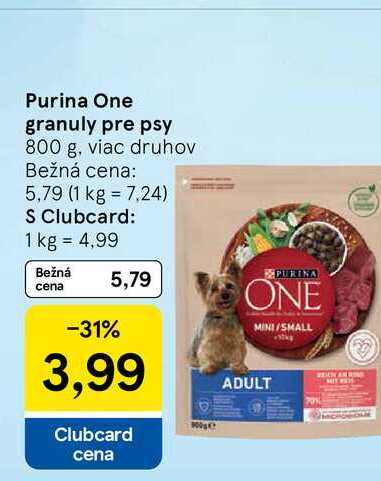 Purina One granuly pre psy 800 g, viac druhov