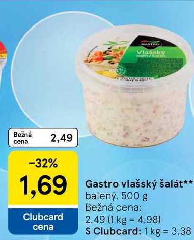 Gastro vlašský šalát balený, 500 g