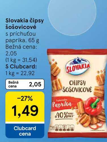 Slovakia čipsy šošovicové s príchuťou paprika 65 g 