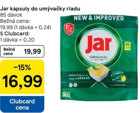 Jar kapsuly do umývačky riadu, 85 dávok 