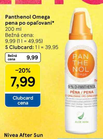 Panthenol Omega pena po opaľovaní, 200 ml 