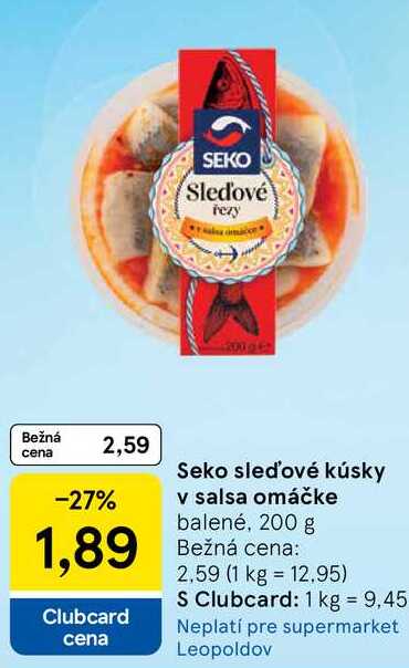 Seko sleďové kúsky v salsa omáčke, 200 g 