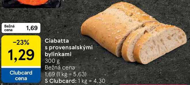 Ciabatta s provensalskými bylinkami, 300 g