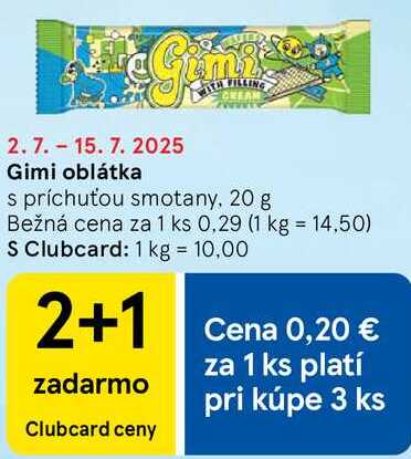 Gimi oblátka, 20 g