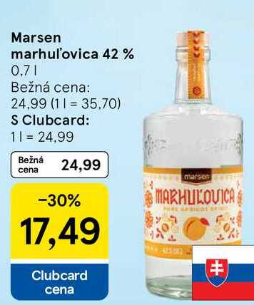 Marsen marhuľovica 42 %, 0,7 l