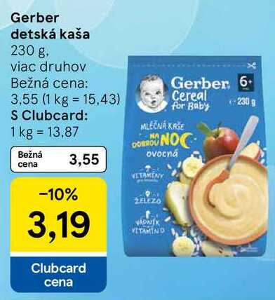 Gerber detská kaša, 230 g