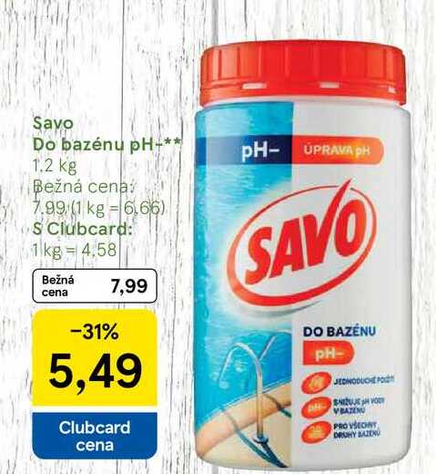 Savo Do bazénu pH+, 1,2 kg