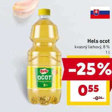 Hels ocot kvasný liehový, 8% 1L