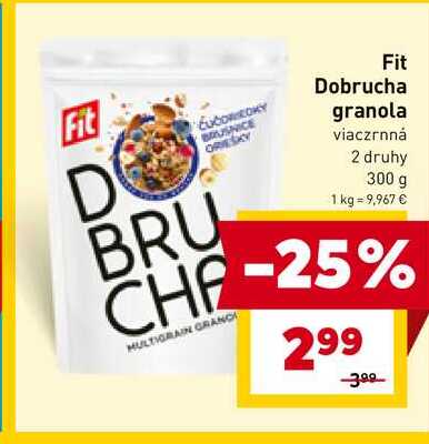 Fit Dobrucha granola viaczrnná 2 druhy 300 g