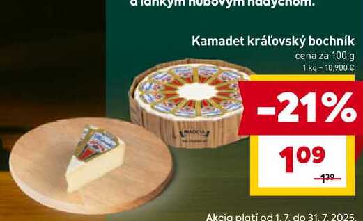 Kamadet kráľovský bochník cena za 100 g 