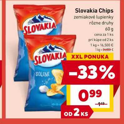 Slovakia Chips zemiakové lupienky 60g