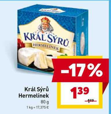 Král Sýrů Hermelínek 80g