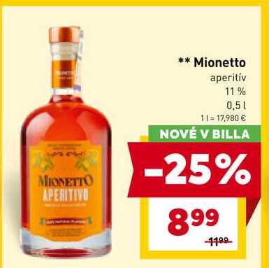 Mionetto aperitív 11% 0,5l 