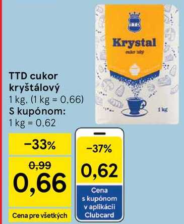 TTD cukor kryštálový, 1 kg