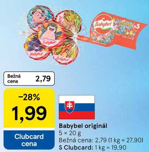 Babybel originál, 5x 20 g 