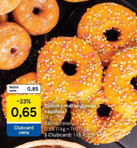 Donut s marakujovou náplňou, 71 g