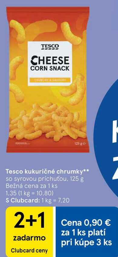 Tesco kukuričné chrumky, 125 g
