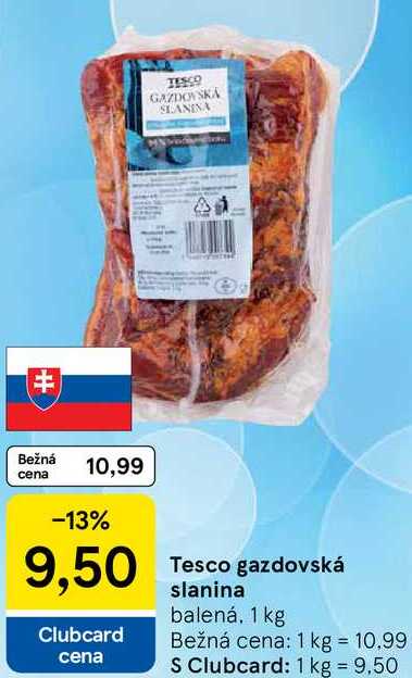 Tesco gazdovská slanina, 1 kg 