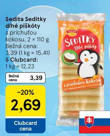 Sedita Seditky dlhé piškóty, 2x 110 g 