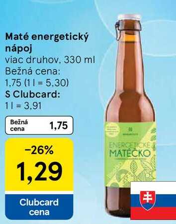 Maté energetický nápoj, 330 ml 