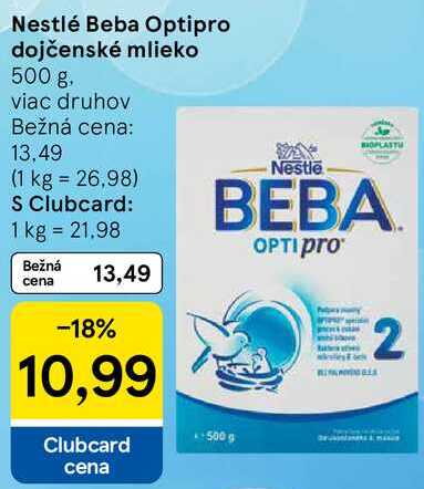 Nestlé Beba Optipro dojčenské mlieko, 500 g