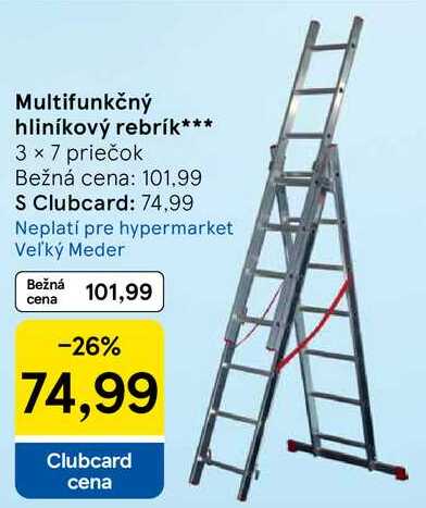 Multifunkčný hliníkový rebrík