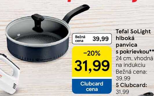 Tefal SoLight hlboká panvica s pokrievkou