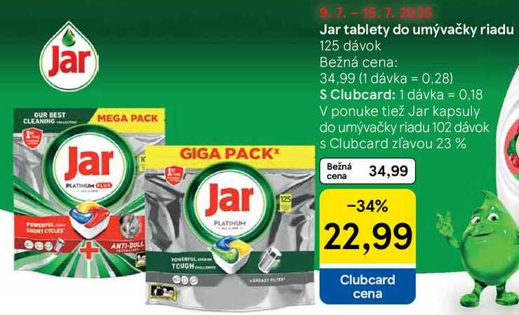 Jar tablety do umývačky riadu, 125 dávok 