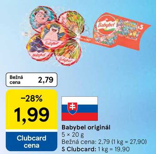 Babybel originál, 5x 20 g