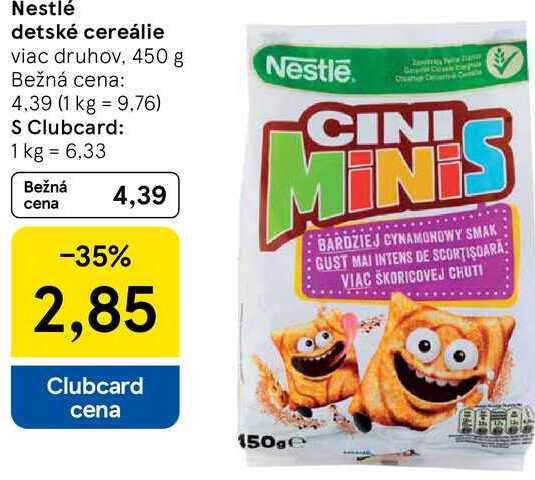Nestlé detské cereálie, 450 g