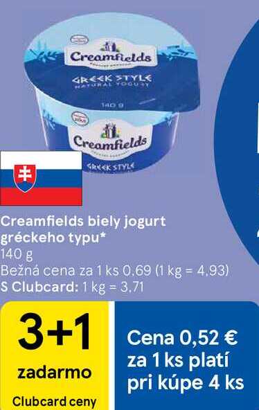 Creamfields biely jogurt gréckeho typu, 140 g 