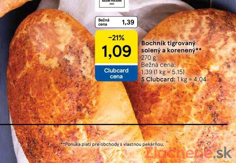 Bochník tigrovaný solený a korenený, 270 g