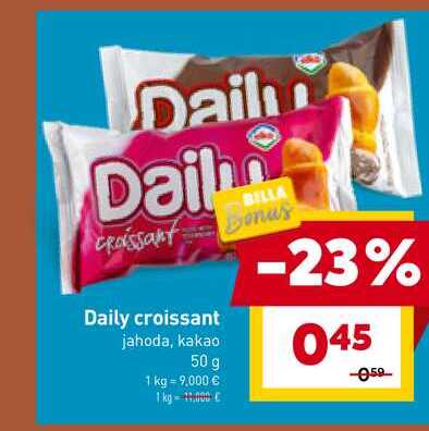 Daily croissant jahoda, kakao 50 g 