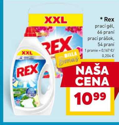 Rex prací gél, 66 praní 