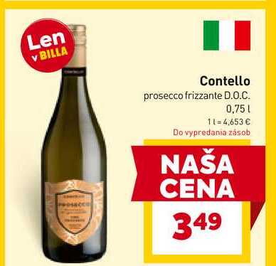 Contello prosecco frizzante D.O.C. 0,75 l