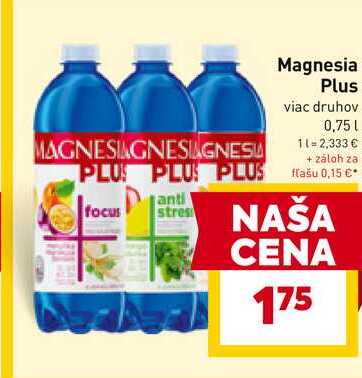 Magnesia Plus viac druhov 0,75l