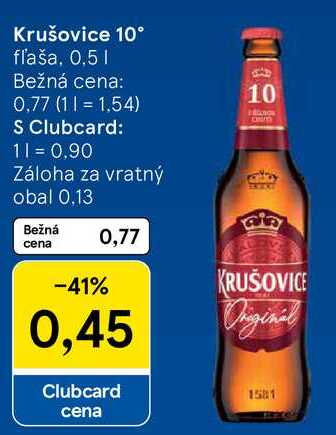 Krušovice 10°, 0,5 l