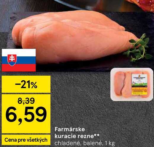 Farmárske kuracie rezne, 1 kg 