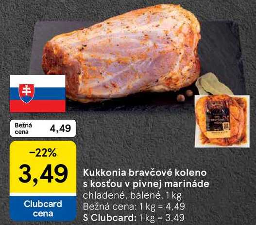 Kukkonia bravčové koleno s kosťou v pivnej marináde, 1 kg