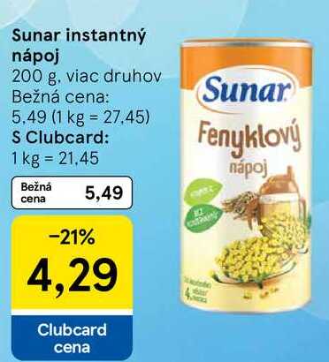 Sunar instantný nápoj, 200 g
